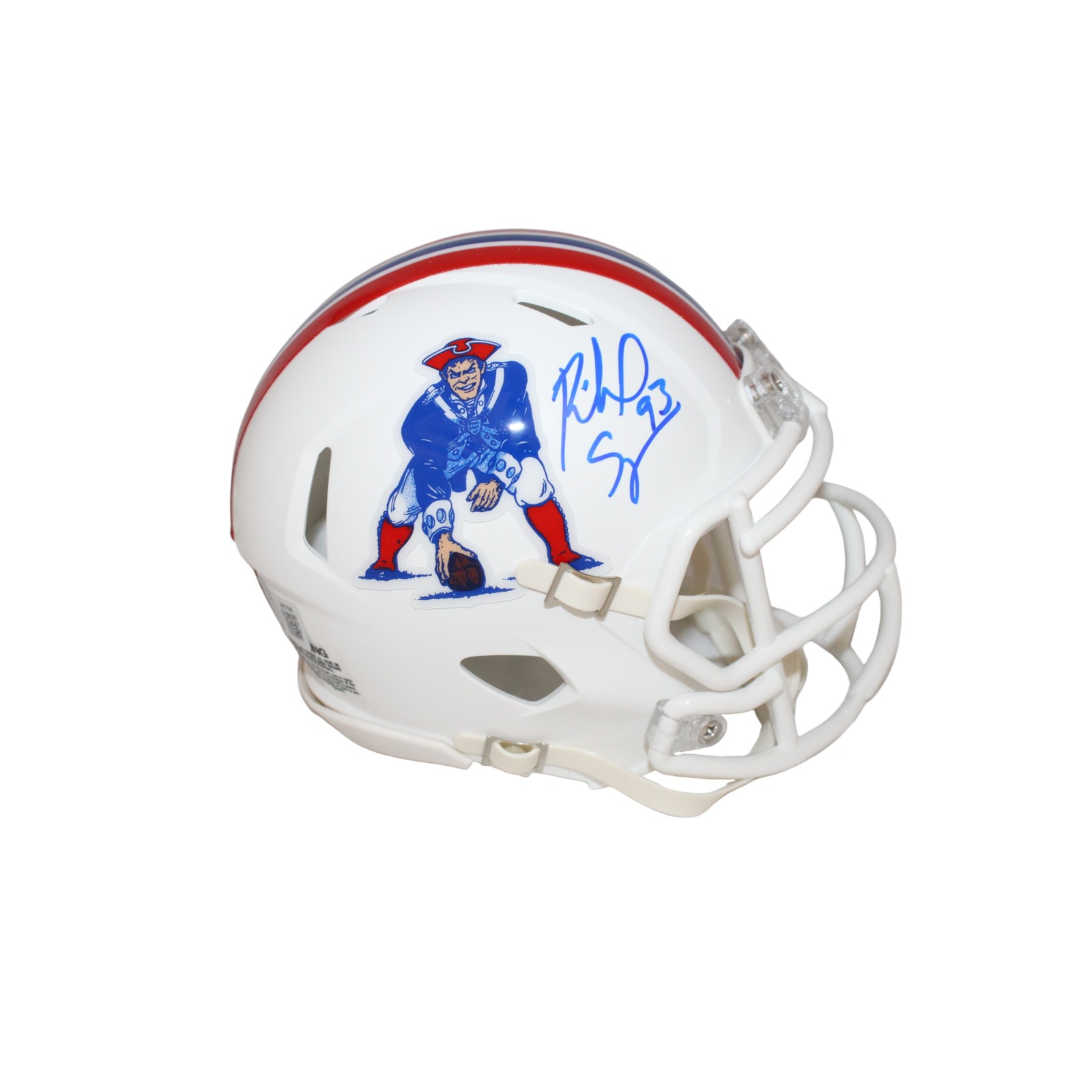 Richard Seymour Signed New England Patriots TB Mini Helmet Beckett 