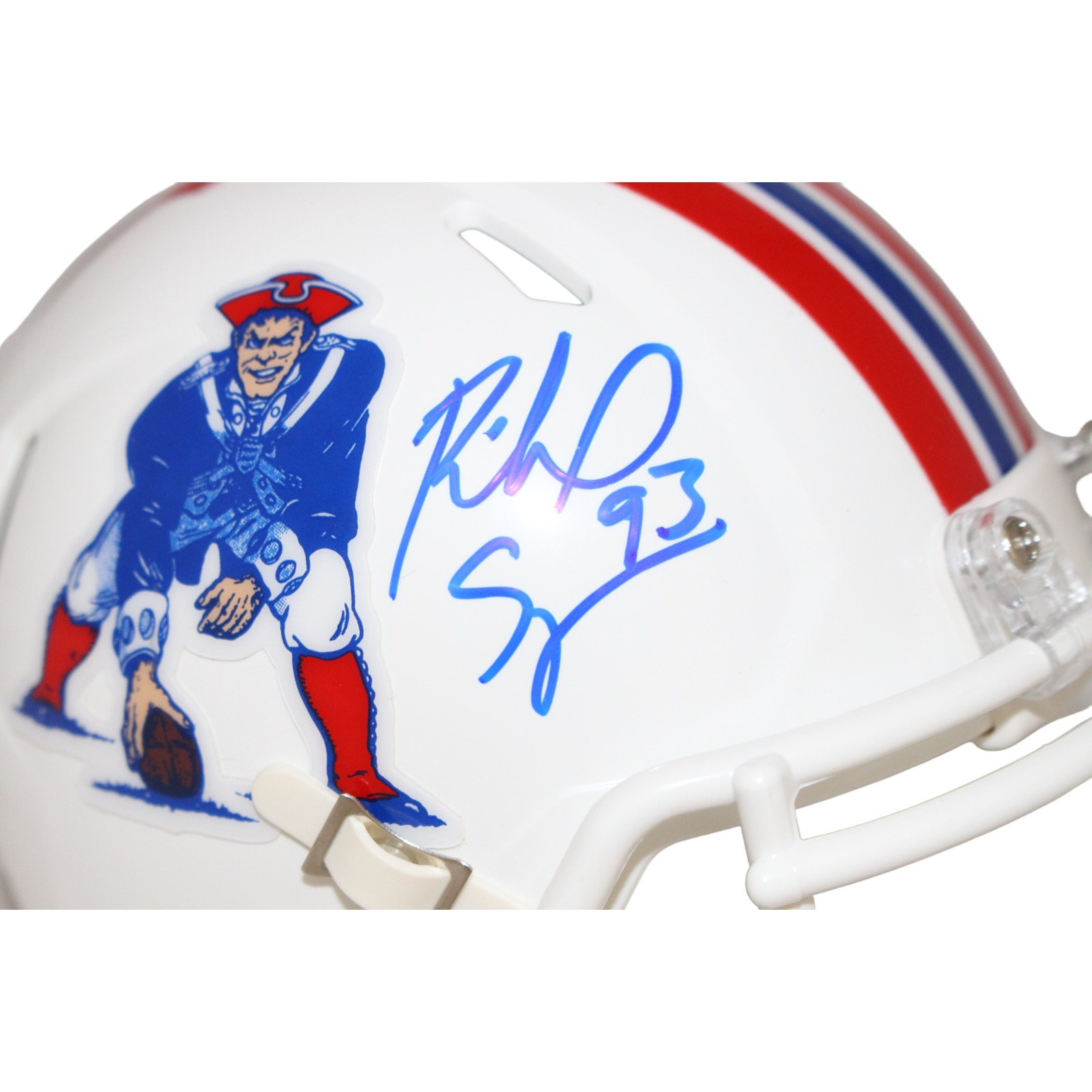 Richard Seymour Signed New England Patriots TB Mini Helmet Beckett