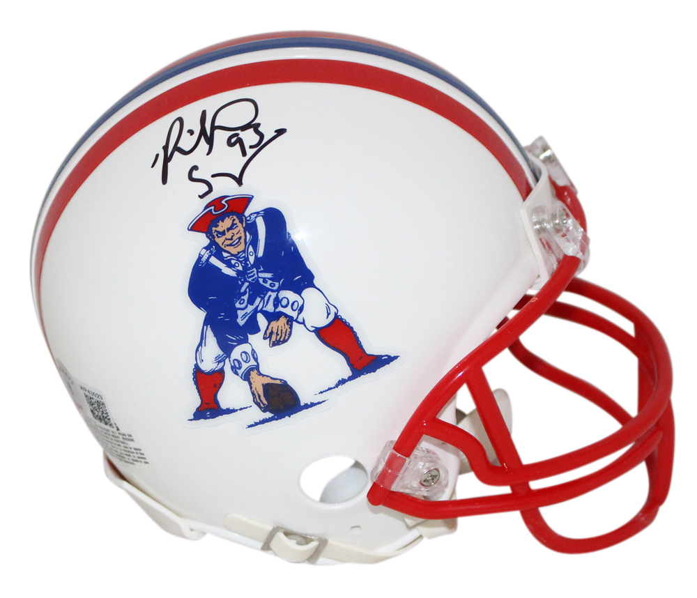 Richard Seymour Signed New England Patriots TB 90-92 Mini Helmet BAS 32340
