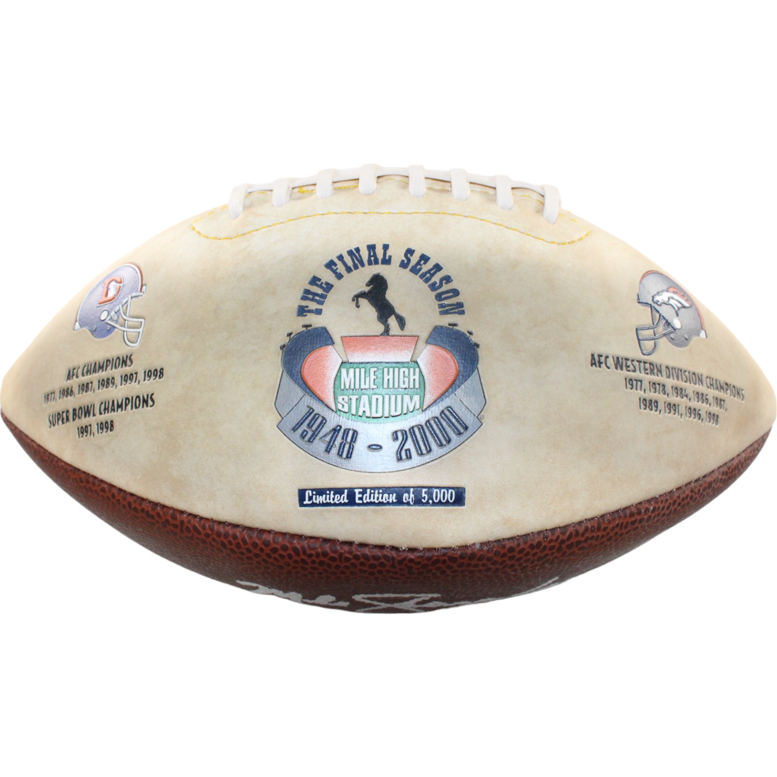 Mike Shanahan Signed Broncos Final Season Mile High Logo Football BAS 44313