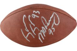 Shannon Sharpe, Jones, Perry Signed Denver Broncos Mini Football As Is BAS 52872
