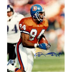 Shannon Sharpe Autographed/Signed Denver Broncos 8x10 Photo Beckett 51049