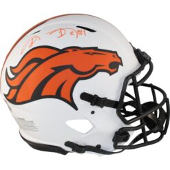 Shannon Sharpe Autographed Denver Broncos Authentic Lunar Helmet Beckett 50904