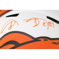 Shannon Sharpe Autographed Denver Broncos Authentic Lunar Helmet Beckett 50904