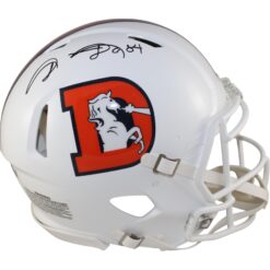 Shannon Sharpe Autographed Denver Broncos Authentic Alt Helmet Beckett 50888