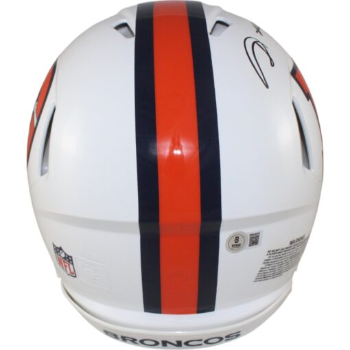 Shannon Sharpe Autographed Denver Broncos Authentic Alt Helmet Beckett 50888