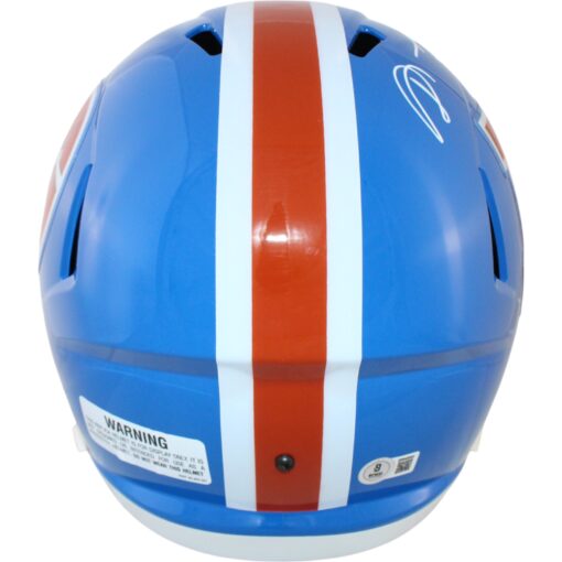 Shannon Sharpe Autographed Denver Broncos F/S TB Helmet Beckett Witness 51162