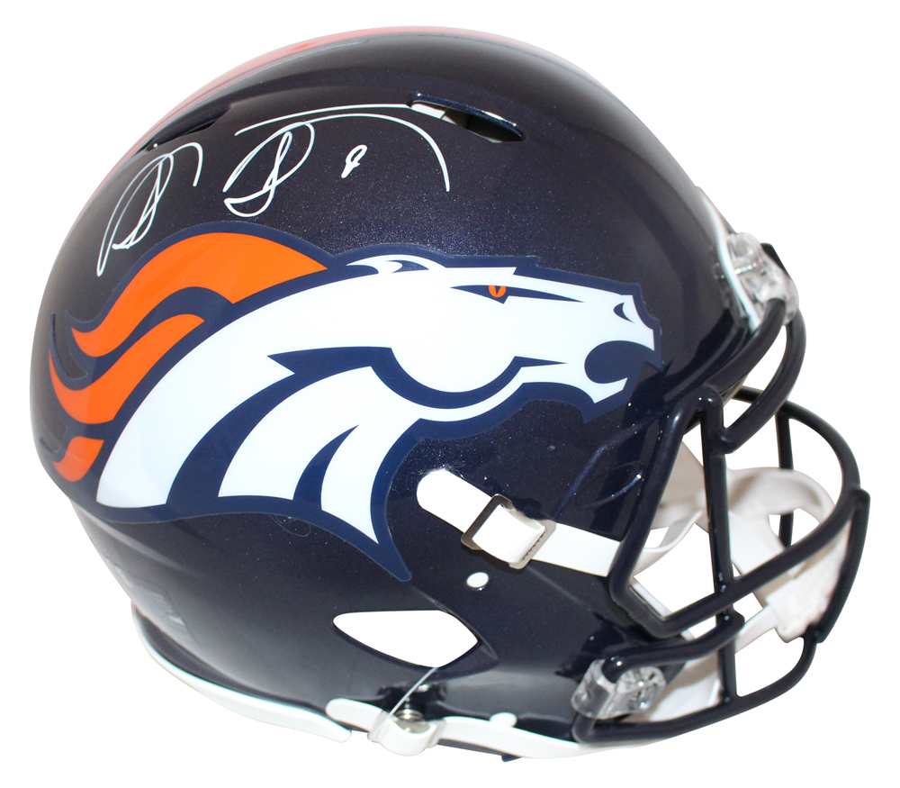 Shannon Sharpe Autographed Denver Broncos Authentic Speed Helmet BAS 26917