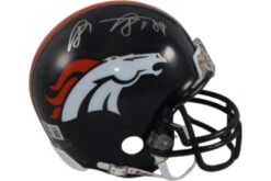 Shannon Sharpe Autographed Denver Broncos VSR4 Mini Helmet Beckett 55387