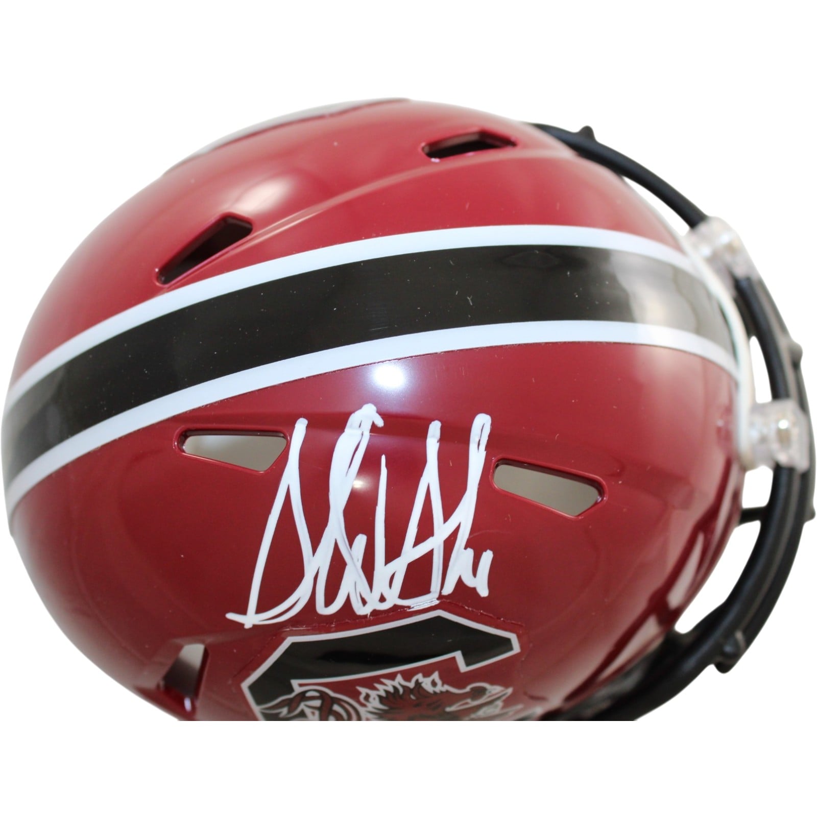 Sterling Sharpe Signed South Carolina Gamecocks Helmet Mini Cardinal BAS 58528 2 Sterling Sharpe Signed South Carolina Gamecocks Helmet Mini Cardinal BAS 58528