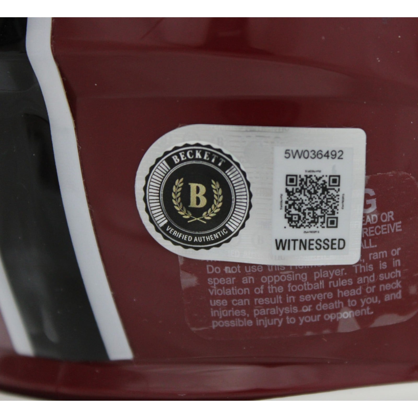 Sterling Sharpe Signed South Carolina Gamecocks Helmet Mini Cardinal BAS 58528 4 Sterling Sharpe Signed South Carolina Gamecocks Helmet Mini Cardinal BAS 58528