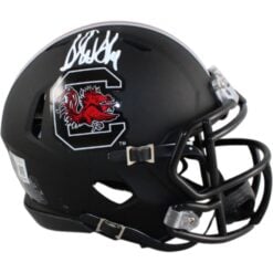 Sterling Sharpe Signed South Carolina Gamecocks Matte Black Mini Beckett 58530