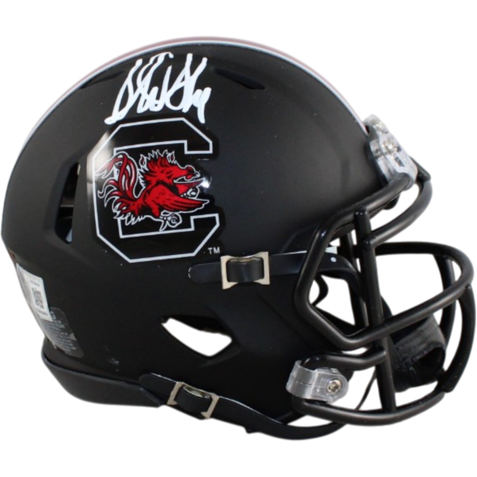 Sterling Sharpe Signed South Carolina Gamecocks Matte Black Mini Beckett 58530