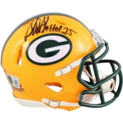 Sterling Sharpe Autographed Green Bay Packers Helmet Mini w/HOF Beckett 58526