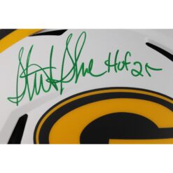 Sterling Sharpe Signed Green Bay Packers Pro Line Lunar Helmet HOF Beckett 53910