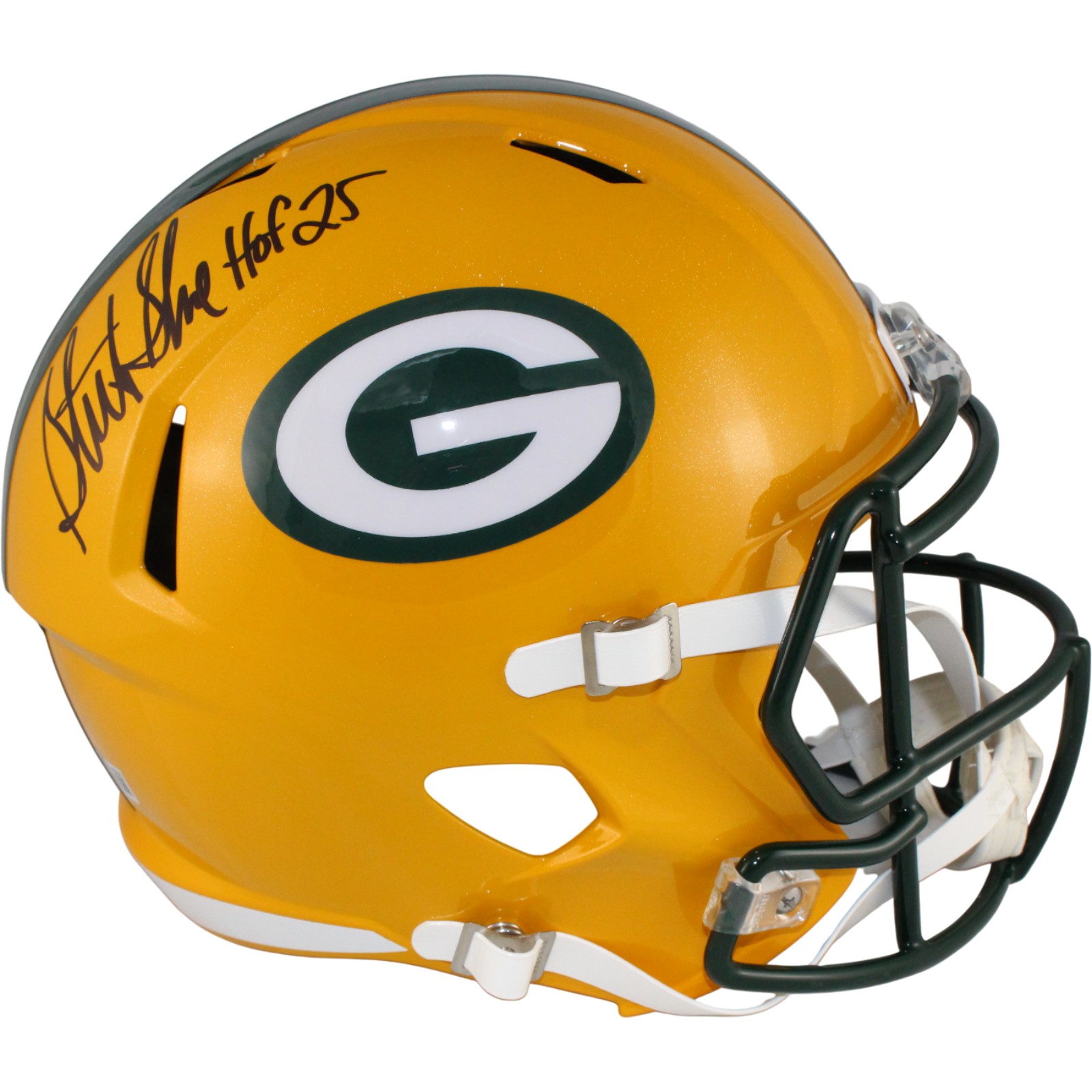 Sterling Sharpe Autographed Green Bay Packers F/S Helmet HOF Beckett W 53898
