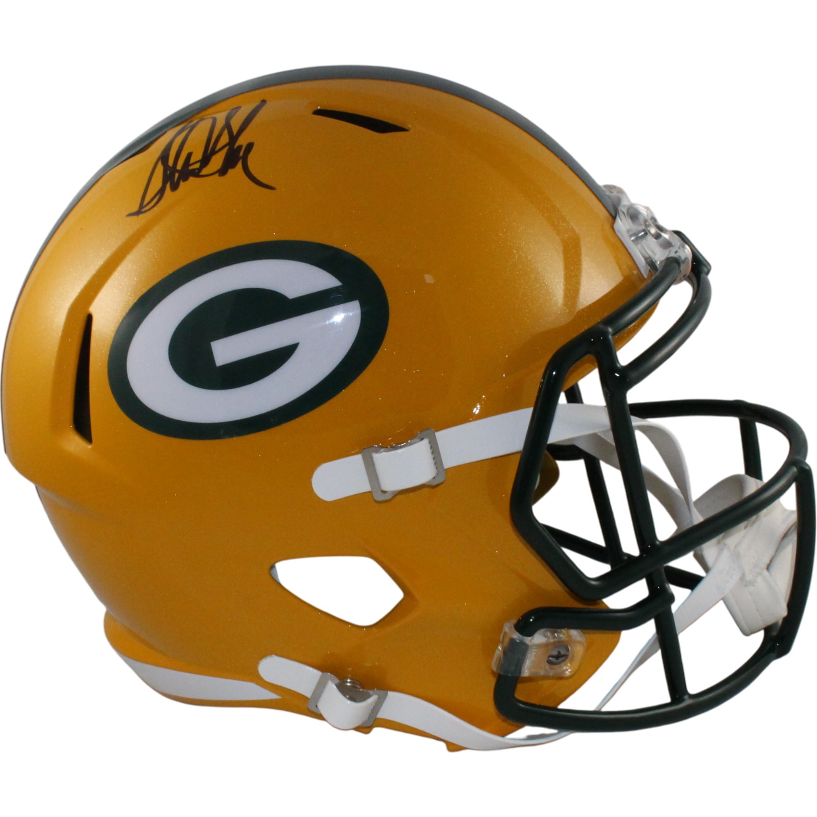 Sterling Sharpe Autographed Green Bay Packers F/S Helmet Beckett Witness 54972