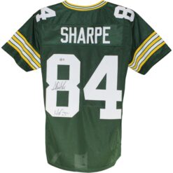 Sterling Sharpe Autographed/Signed Pro Style XL Green Jersey HOF Beckett W 53871
