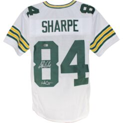 Sterling Sharpe Autographed/Signed Pro Style XL White Jersey HOF Beckett W 53868