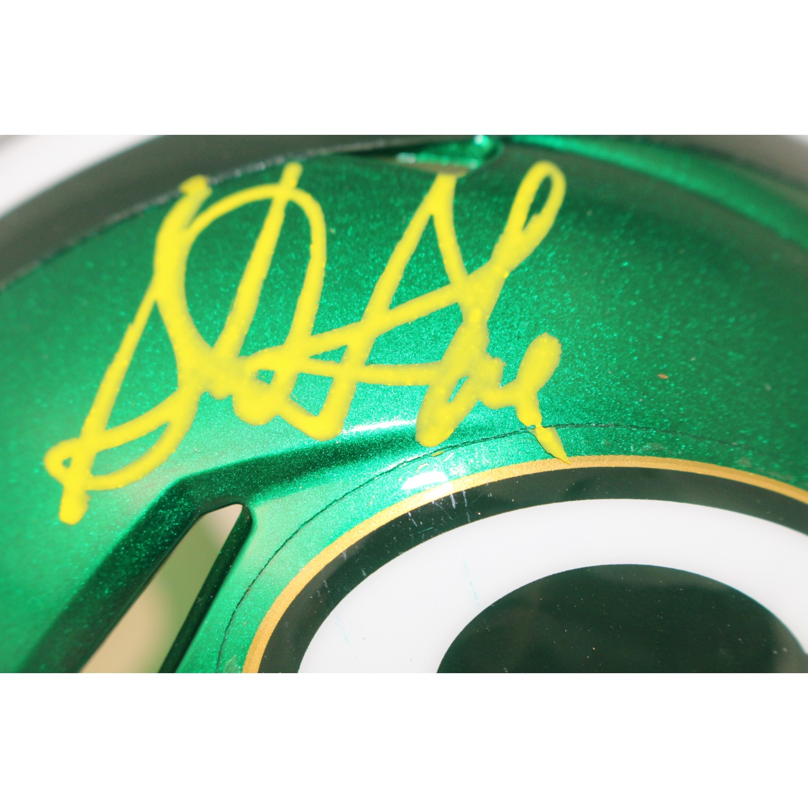 Sterling Sharpe Autographed Green Bay Packers Flash Mini Helmet Beckett 53886