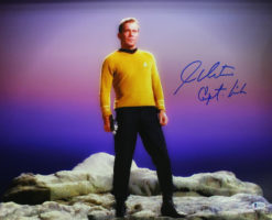 William Shatner Autographed Star Trek 16x20 Photo Capt Kirk BAS 25032