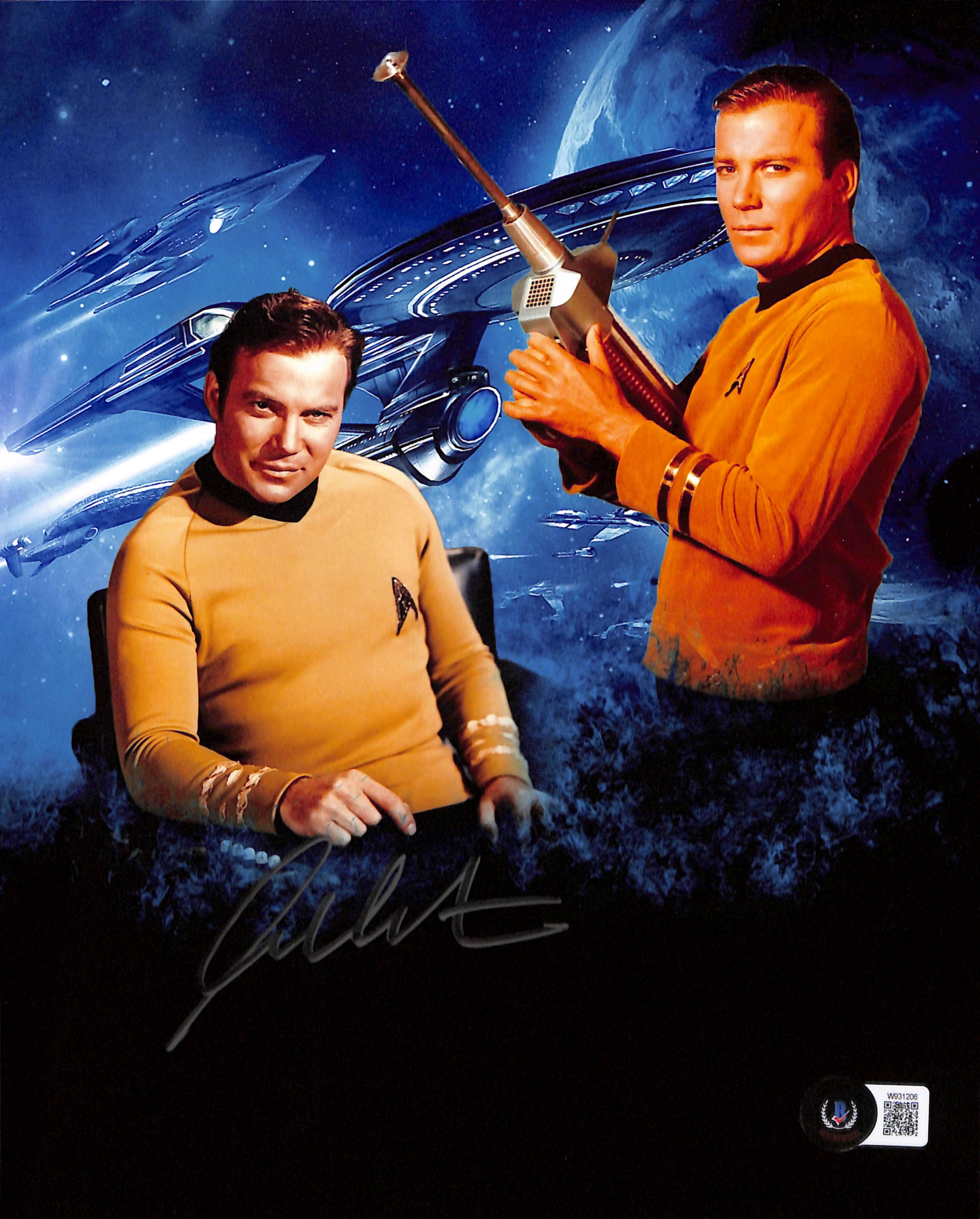 William Shatner Signed Star Trek 8x10 Photo Beckett 44531