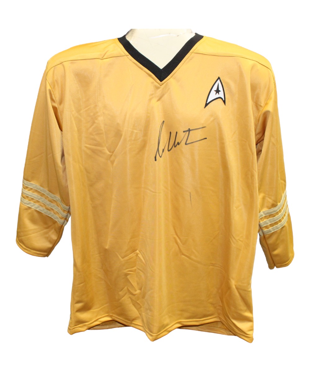 William Shatner Autographed/Signed Star Trek Shirt Beckett 