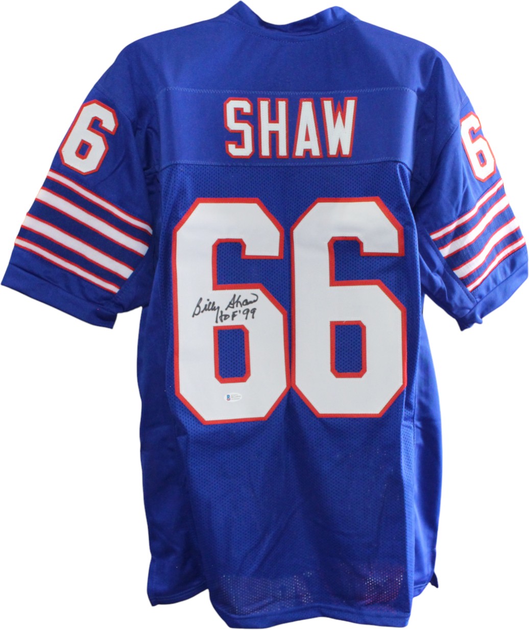 Billy Shaw Autographed/Signed Pro Style Size XL Blue Jersey HOF Beckett 59458
