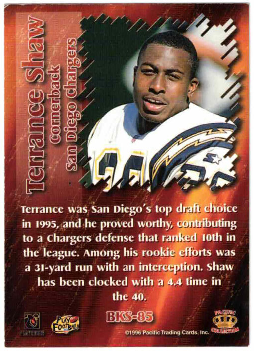 Terrance Shaw Autographed 1996 Pacific #BKS-85 Trading Card 46247