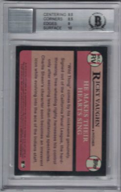 Charlie Sheen Signed Major League 2014 Topps Archives BGS 9 BAS 10 Slab 26030