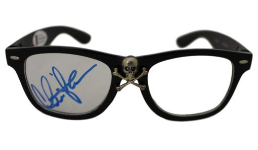 Charlie Sheen Autographed/Signed Major League Wild Thing Glasses BAS 25589
