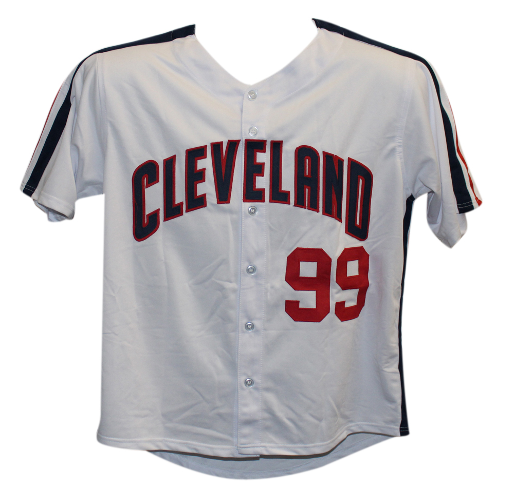 Charlie Sheen Signed Cleveland Indians Major League White XL Jersey BAS  25588 – Denver Autographs