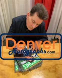 Charlie Sheen Autographed/Signed 2018 High Times Magazine JSA 25593