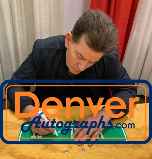Charlie Sheen Autographed/Signed Wall Street 18" Sign JSA 25590