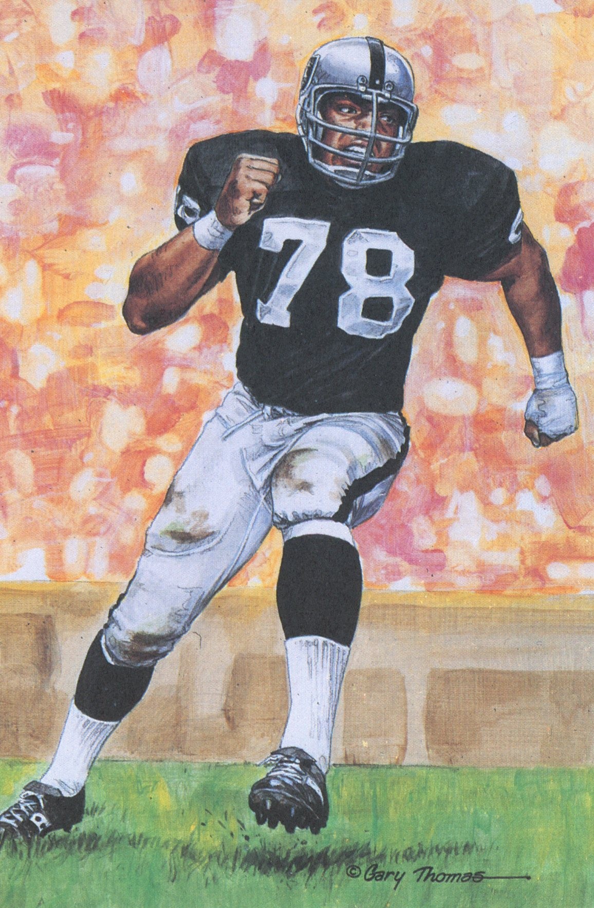 Art Shell Oakland Raiders Goal Line Art Card Series 1 No. 25 LE /5000 58155