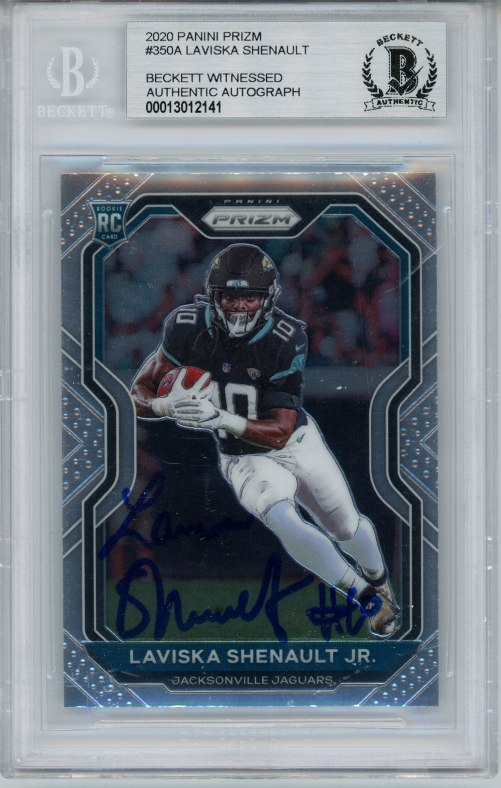 Laviska Shenault Autographed 2021 Panini Prizm #350 Trading Card BAS Slab