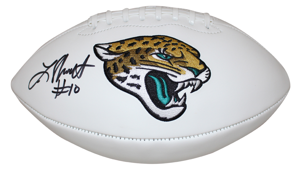 Laviska Shenault Autographed Jacksonville Jaguars Logo Football BAS 28079