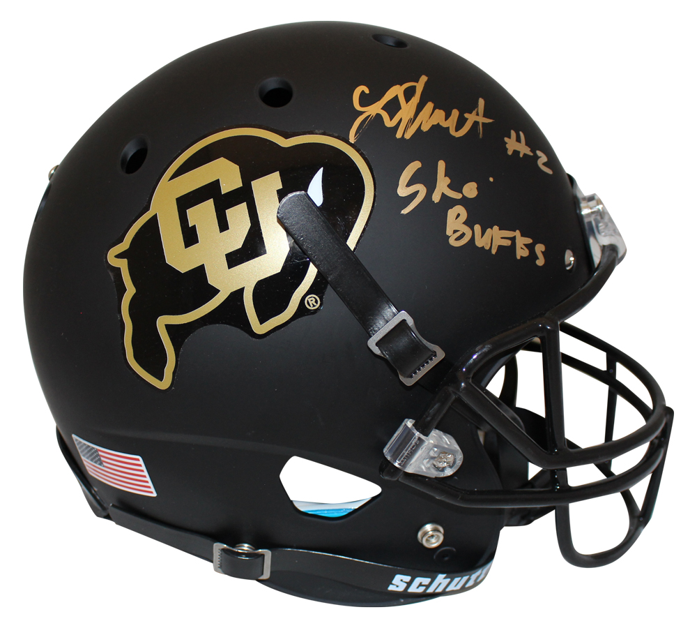 Laviska Shenault Signed Colorado Buffaloes F/S Schutt Helmet SKO Buffs BAS