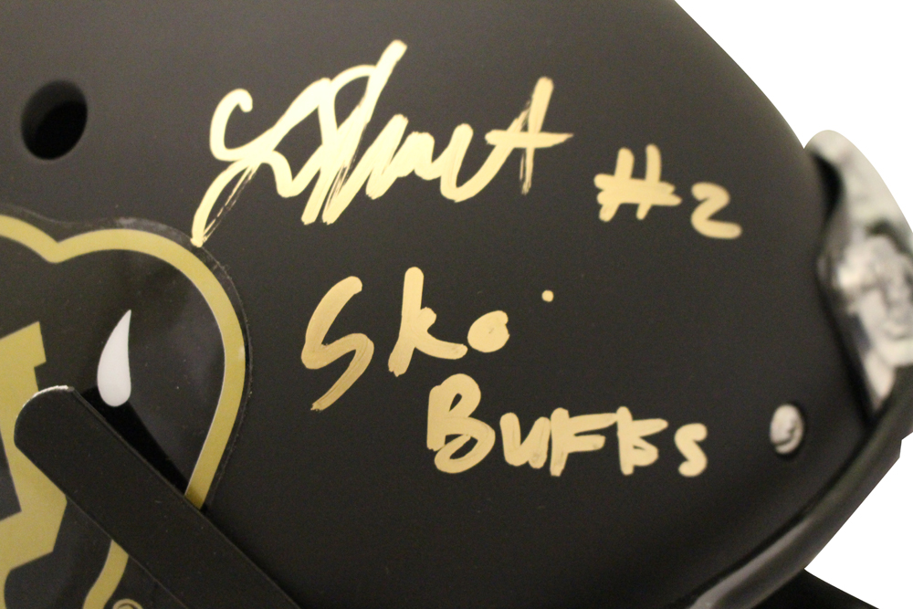 Laviska Shenault Signed Colorado Buffaloes F/S Schutt Helmet SKO Buffs BAS