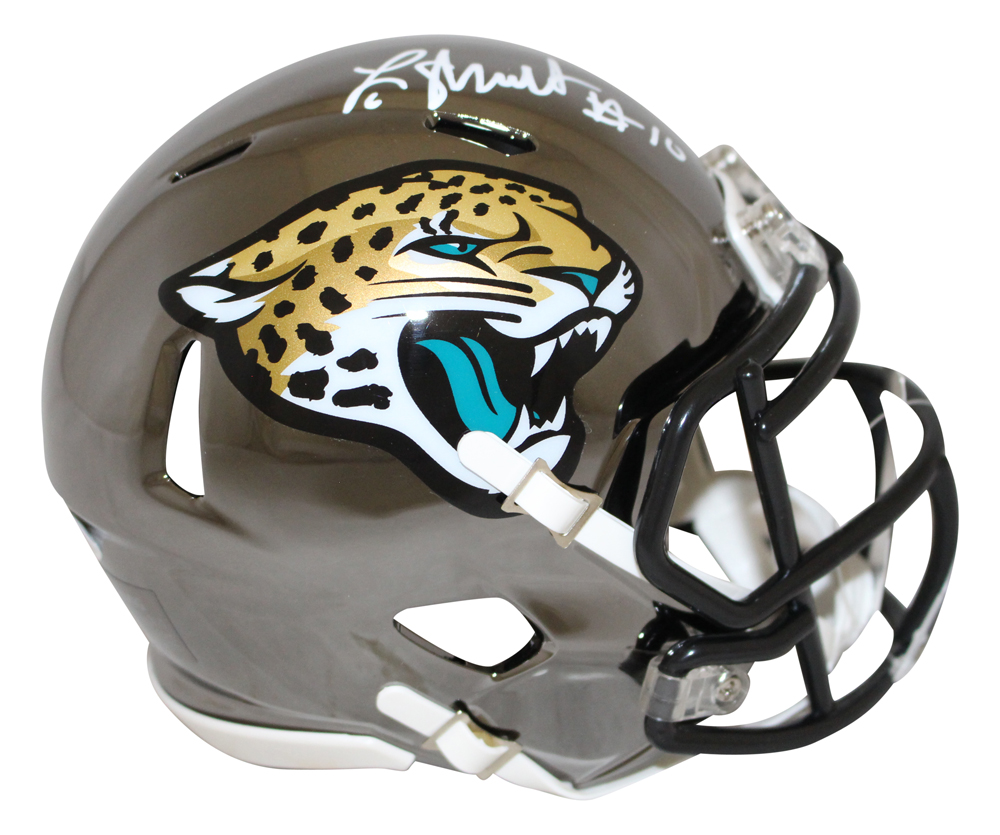 Laviska Shenault Autographed Jacksonville Jaguars Chrome Mini Helmet BAS 28086