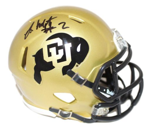 Laviska Shenault Jr Autographed Colorado Buffaloes Gold Mini Helmet 25899