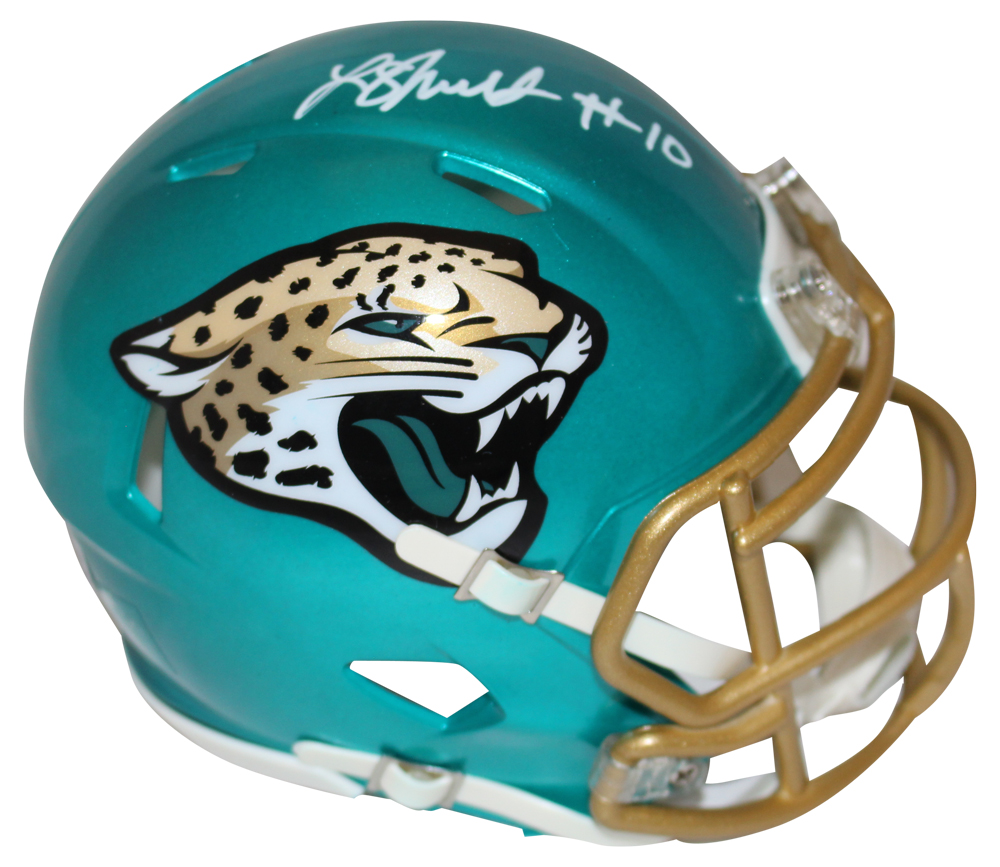 Laviska Shenault Signed Jacksonville Jaguars Flash Mini Helmet Beckett