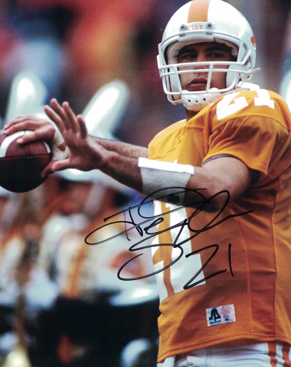Heath Shuler Autographed/Signed Tennessee Volunteers 8x10 Photo 30316
