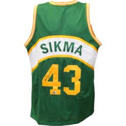 Jack Sikma Autographed/Signed Pro Style Green Jersey Beckett