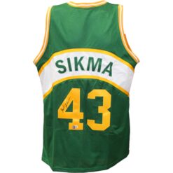 Jack Sikma Autographed/Signed Pro Style Green Jersey Beckett 