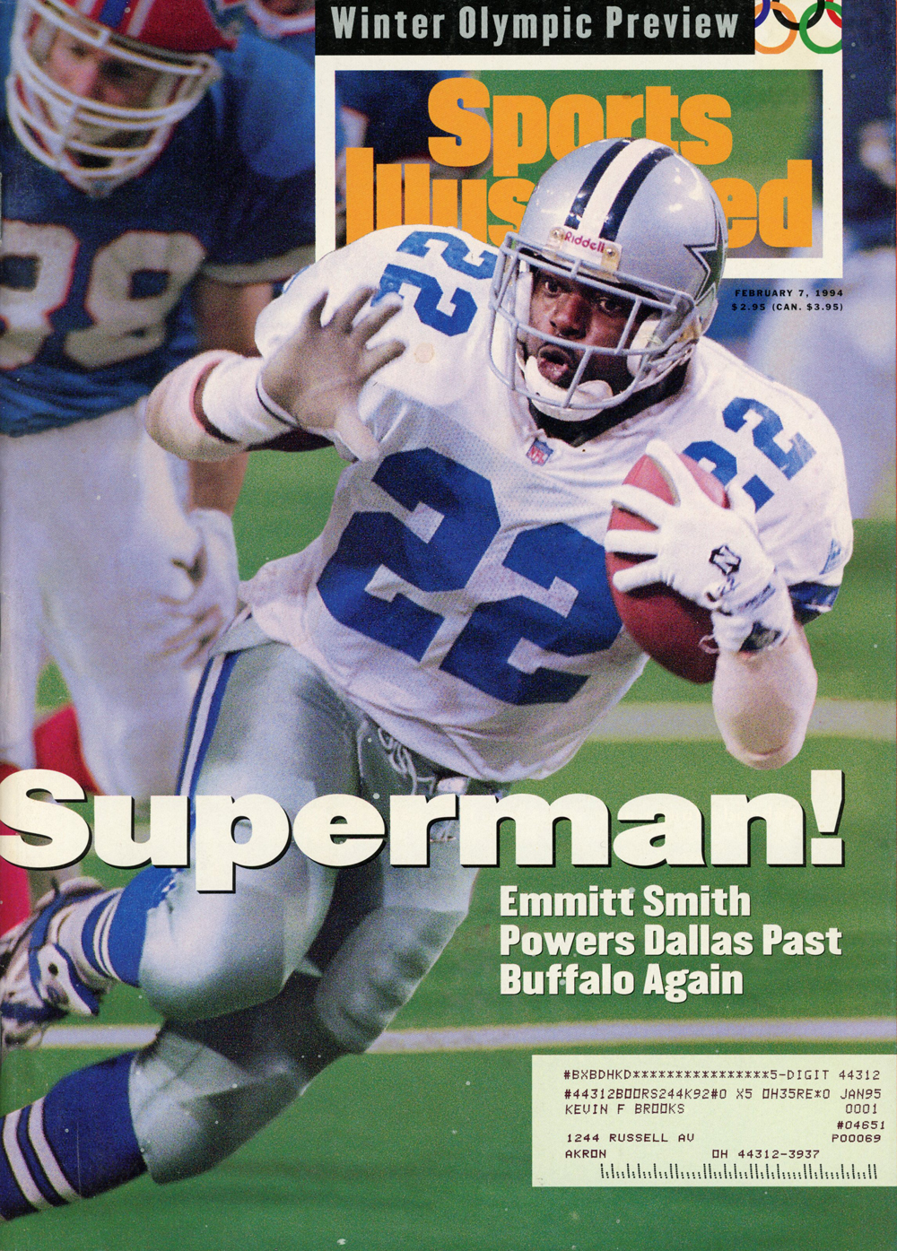 Sports Illustrated Magazine 2/7/1994 Emmitt Smith Cover
