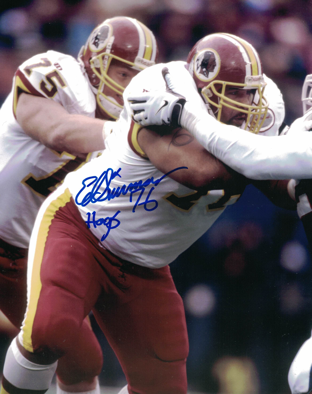 Ed Simmons Autographed/Signed Washington Redskins 8x10 Photo Hogs 27924