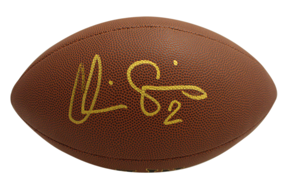 Chris Simms Autographed Denver Broncos Super Grip Football Beckett