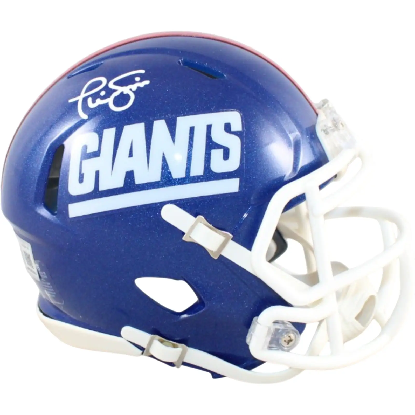 Phil Simms Autographed New York Giants Mini Helmet Color Rush Beckett WIT 58586 1 Phil Simms Autographed New York Giants Mini Helmet Color Rush Beckett WIT 58586