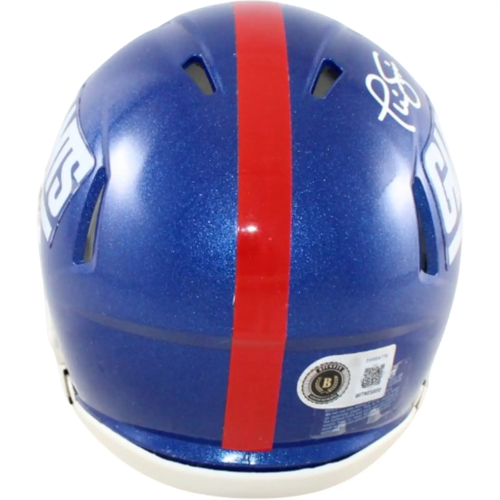Phil Simms Autographed New York Giants Mini Helmet Color Rush Beckett WIT 58586 3 Phil Simms Autographed New York Giants Mini Helmet Color Rush Beckett WIT 58586